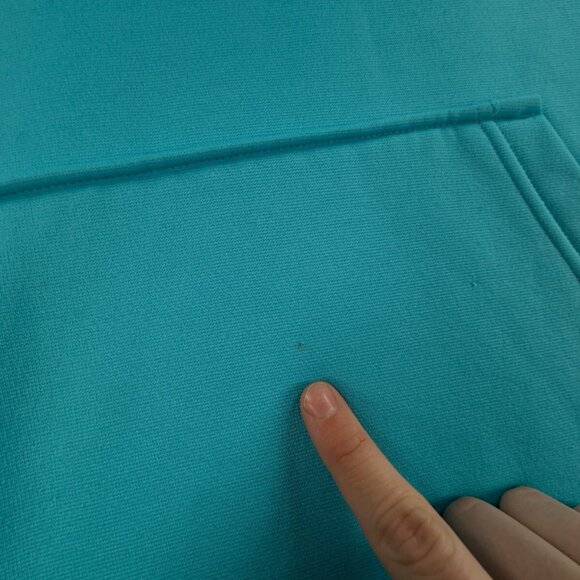 Under Armour Men Cold Gear Light Blue Hoodie Size XL Pullover Hooded Big Logo - Picture 9 of 16